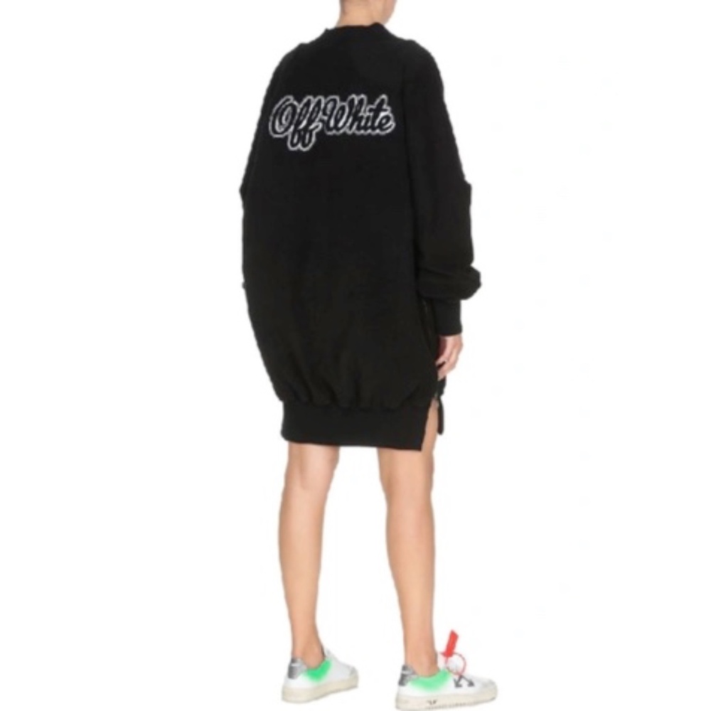 OFF-WHITE , Intarsia side sweatshirt black